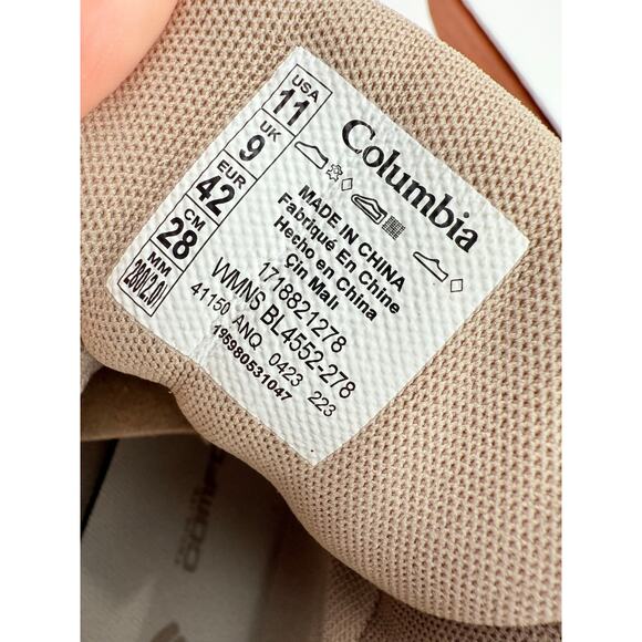 Columbia Newton Ridge Plus Womens Sz 11 Waterproof Amped Hiking Boots Dark Stone - Picture 9 of 10